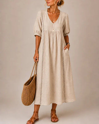 Sefi | Sommerliches Midikleid mit Spitzendetails