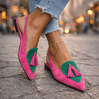 Elena | Sandalen mit Riemen und Fransen