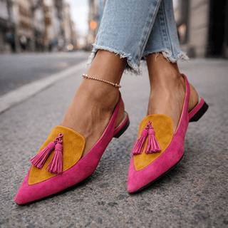 Elena | Sandalen mit Riemen und Fransen