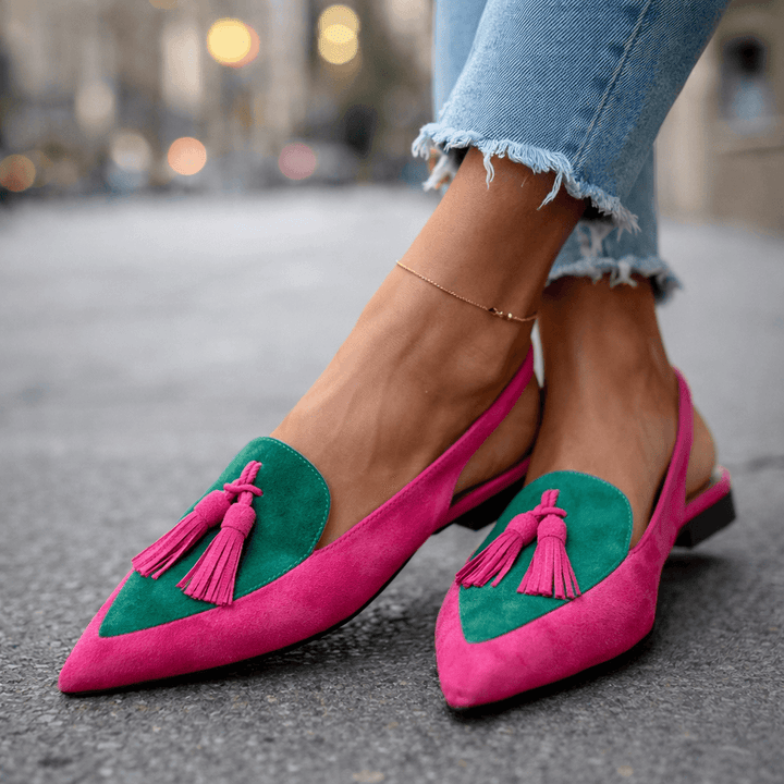 Elena | Sandalen mit Riemen und Fransen