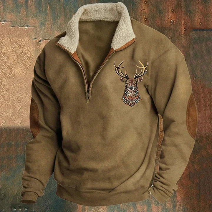 Jonathan Halfzip-Sweatshirt Braun