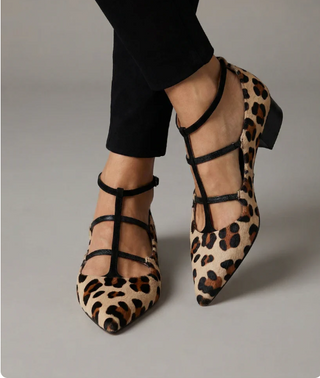 Franca | Schuhe mit Absatz und Leopardenband