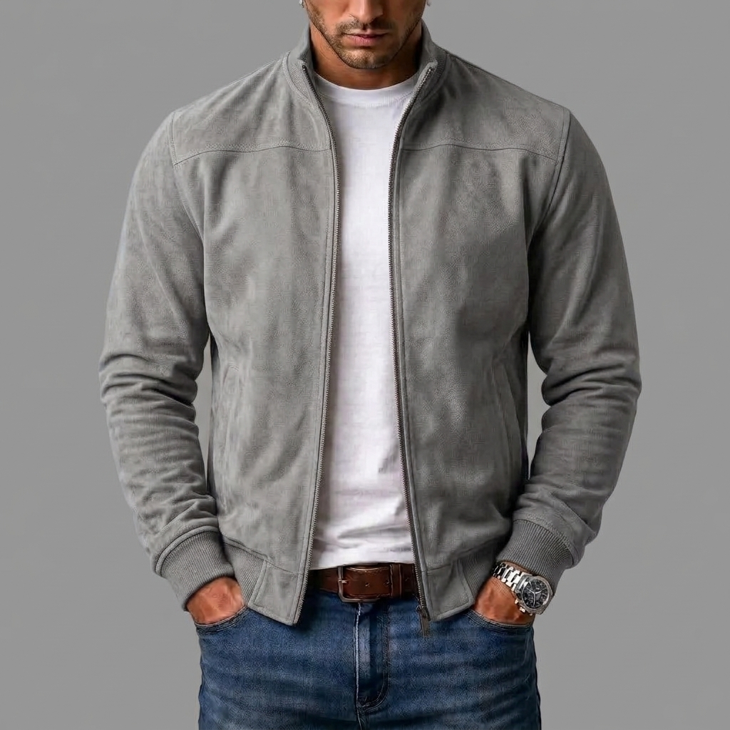 Varel | Bomberjacke in Wildleder-Optik