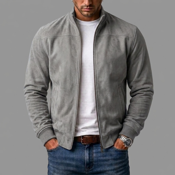 Varel | Bomberjacke in Wildleder-Optik