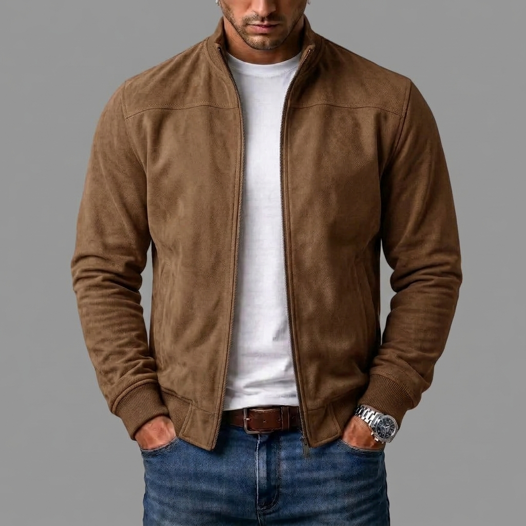 Varel | Bomberjacke in Wildleder-Optik