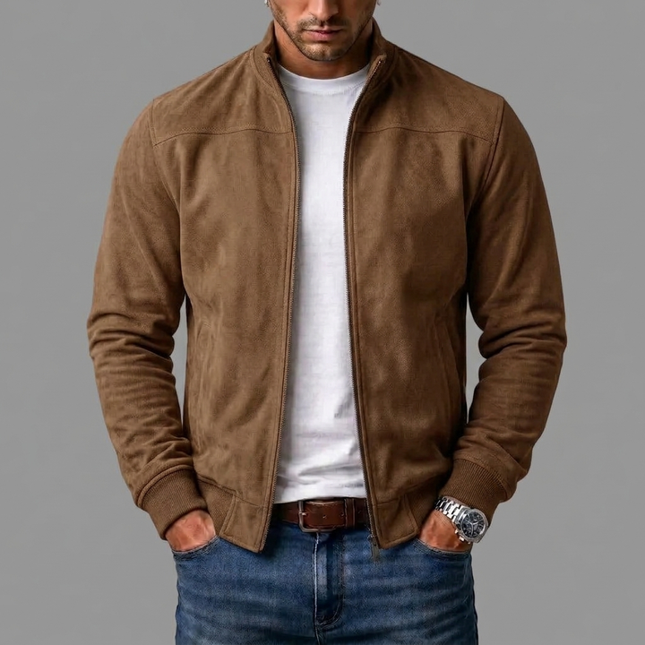 Varel | Bomberjacke in Wildleder-Optik