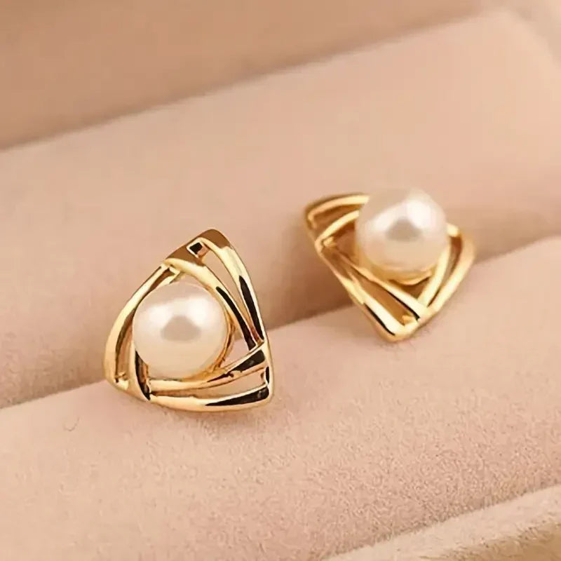 Exquisite Perlen- und Goldohrringe | Gold