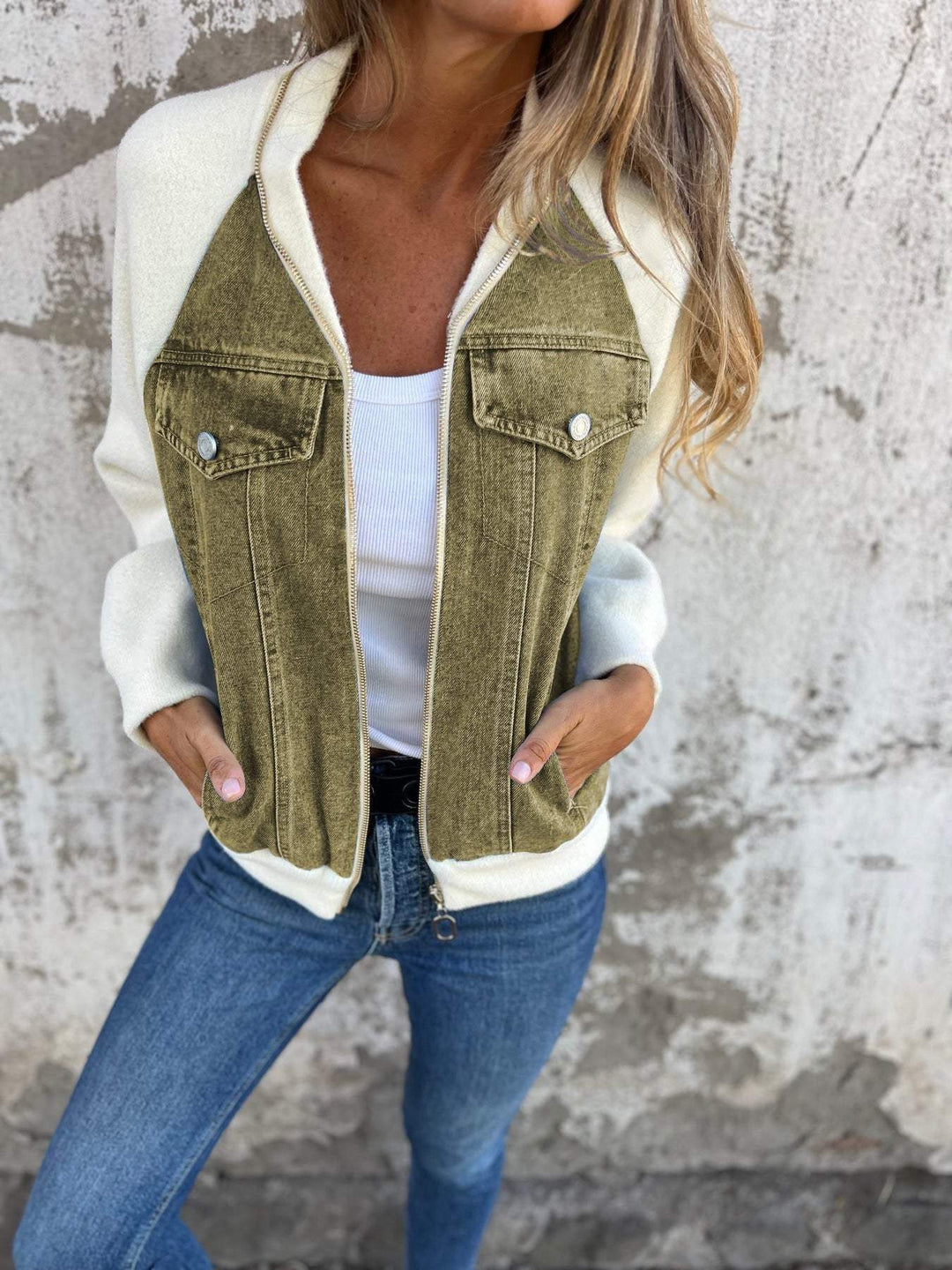 Oliva - Jeansjacke