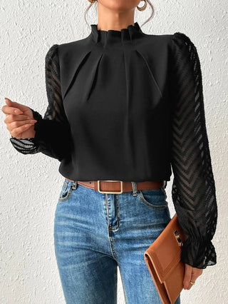 Nathalie™ | Elegante Bluse mit plissierten Ärmeln