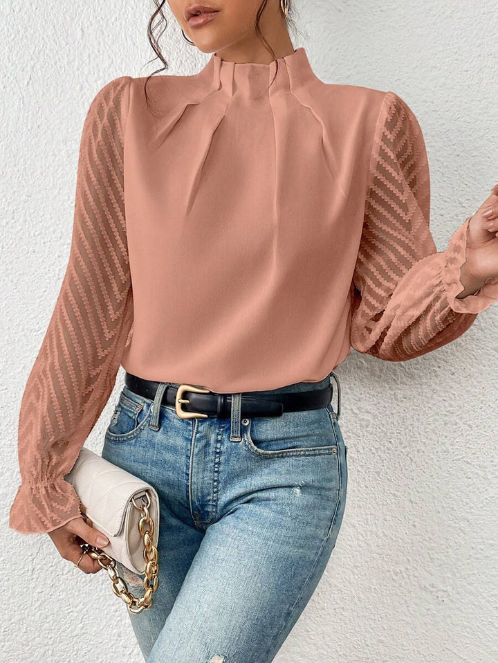 Nathalie™ | Elegante Bluse mit plissierten Ärmeln
