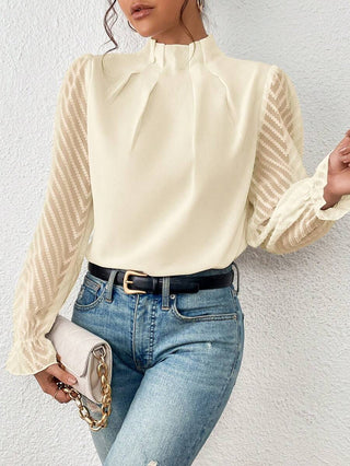 Nathalie™ | Elegante Bluse mit plissierten Ärmeln