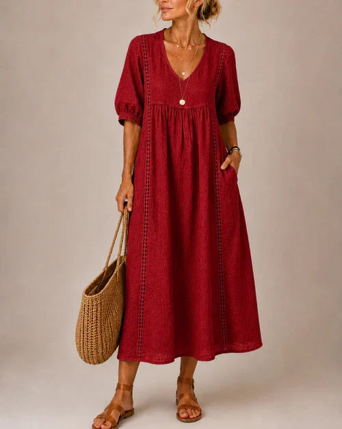 Sefi | Sommerliches Midikleid mit Spitzendetails