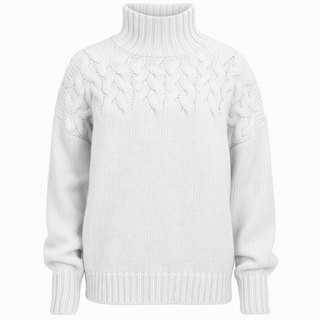 Marlene | Damen-Rollkragenpullover mit Zopfmuster, 12 Farben