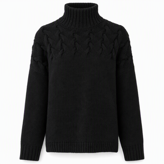 Marlene | Damen-Rollkragenpullover mit Zopfmuster, 12 Farben