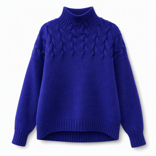 Marlene | Damen-Rollkragenpullover mit Zopfmuster, 12 Farben