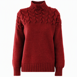 Marlene | Damen-Rollkragenpullover mit Zopfmuster, 12 Farben