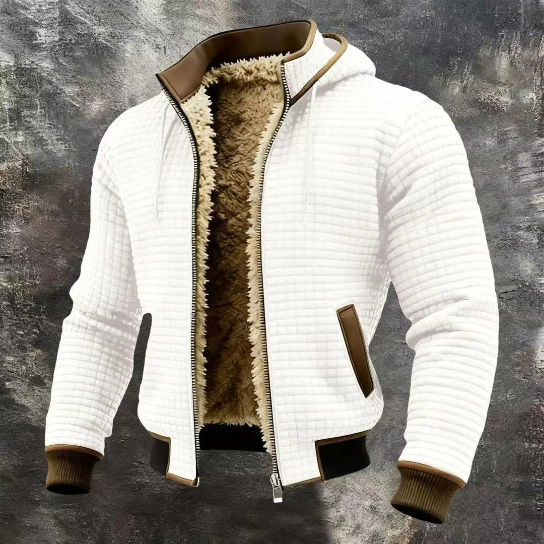Lukas™ | Warme Waffel-Bomberjacke mit Kapuze