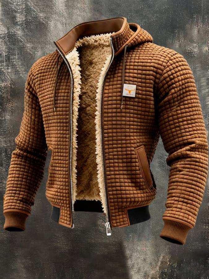 Bastian Retro-Waffeljacke Braun